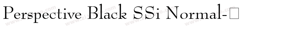 Perspective Black SSi Normal字体转换